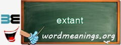 WordMeaning blackboard for extant